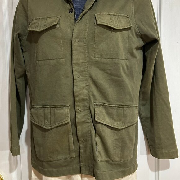 EXPRESS Women's Army Green Cotton Jacket - Picture 2 of 6